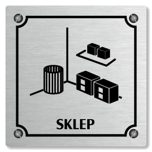 Sklep, 80x80mm, stříbrná, Kansas